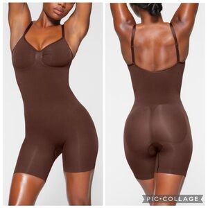 SKIMS Brown Shapewear Bodysuit